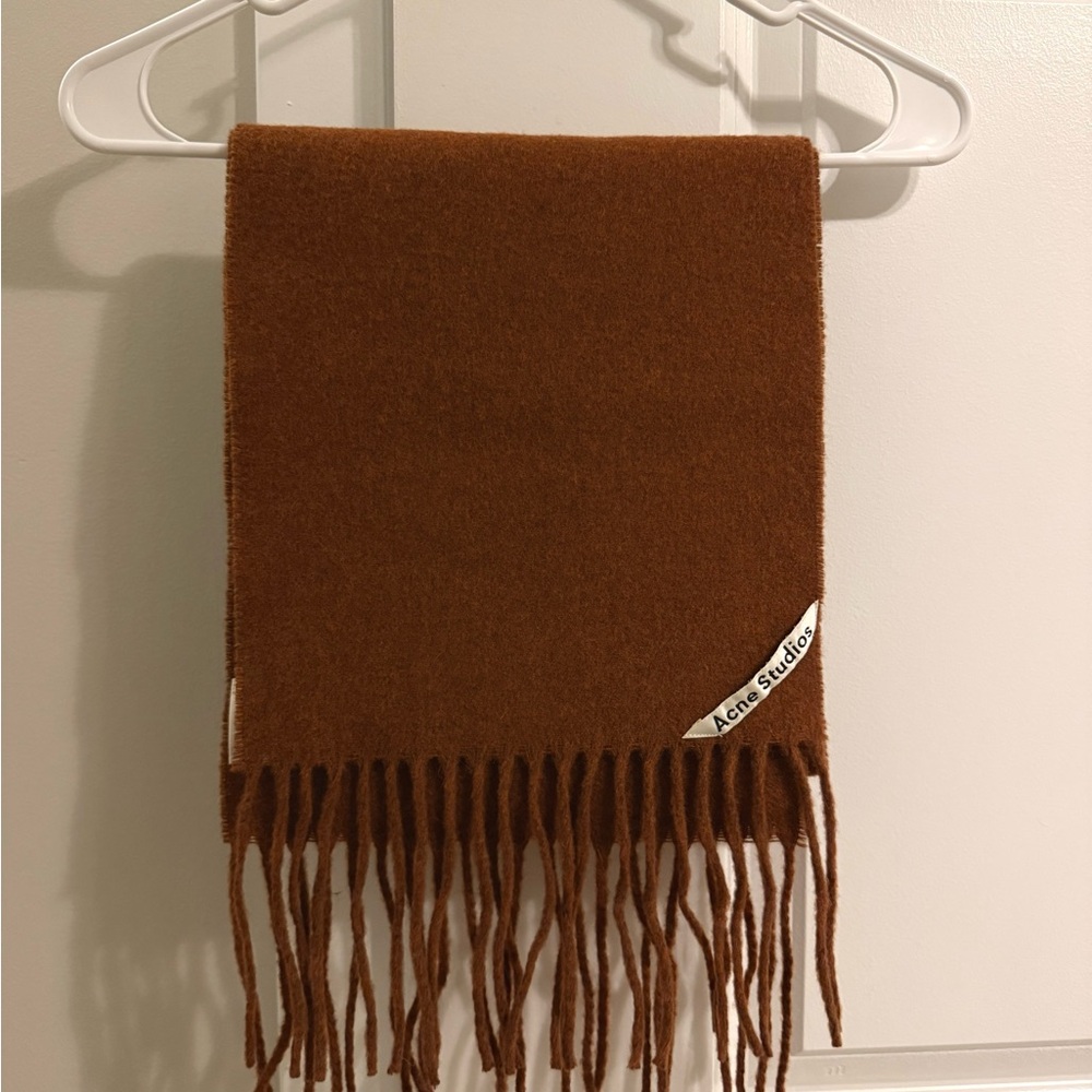 Acne Studios Canada Skinny Brown Rust Scarf